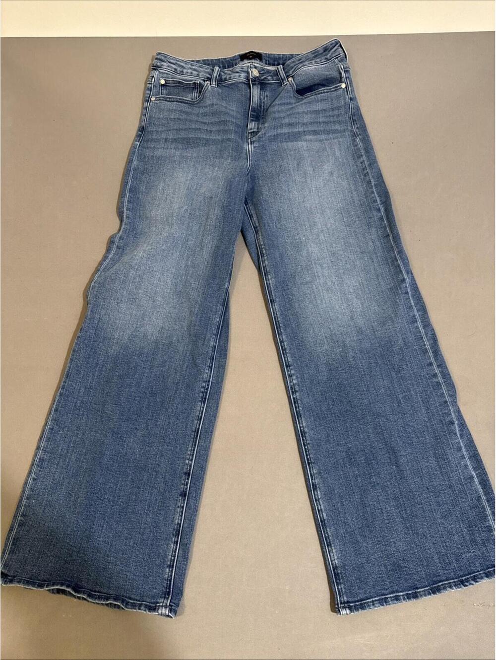 Quince Women Bella Stretch Wide Leg Barrel Jeans Seaside Blue 32